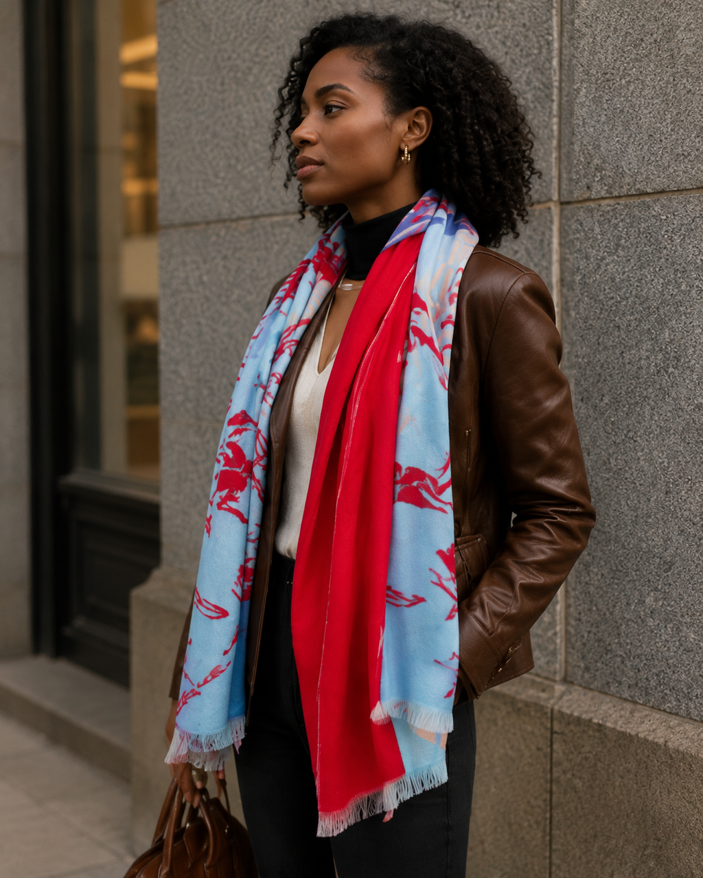 MORIN DAWA Artist Series cashmere cross-grain wrap, handcrafted in Inner Mongolia